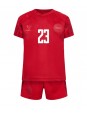 Billige Danmark Pierre-Emile Hojbjerg #23 Hjemmedraktsett Barn VM 2022 Kortermet (+ Korte bukser)